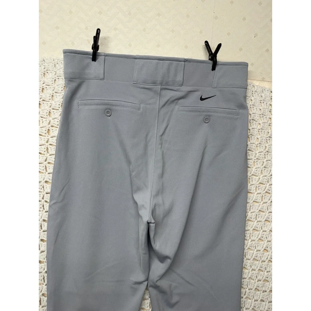 Nike Vapor Prime Baseball Pants Mens Sz L Gray Black Swoosh Athletic Stretch New